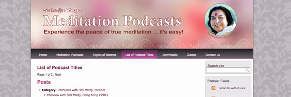 True meditation…NOW as podcasts!